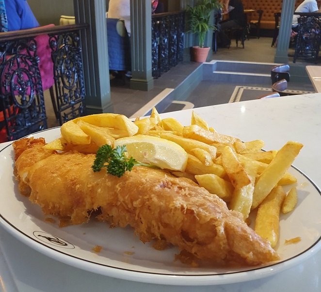 a plate of food on a table